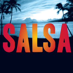 A graphic that says the word Salsa